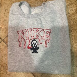 Nike Gray Sweatshirt with Red Graphic